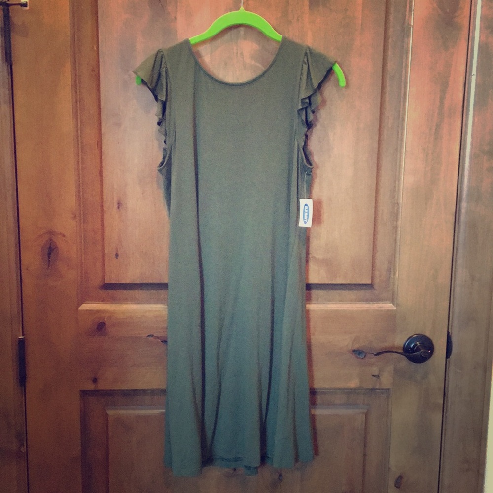 NWT Old Navy olive green dress.